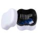 Denture Brush & Case for Travel | Denture Holder with Basket â€“ Mouth Guard & Retainer Container (Black) - Buy Online on GoSupps.com