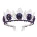 IYOU Queen Crown Headband with Combs Silver Rhinestone Hair Bands Crowns Beads Birthday Costome Halloween Wedding Hair Accessories for Women