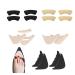 4 Pairs Adjustable Shoe Filler and 4 Pairs Heel Grip Liner Insert Reusable Toe Plug Foot Brace Pads for Men and Women Pumps Flats Sneakers Black+khaki+beige