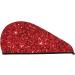 Red Glitter Microfiber Hair Towel - Soft Super Absorbent Quick Dry Wrap for Women | Ideal for Long Curly & Thick Hair - Buy Online on GoSupps.com