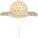 LANGZHEN Beach Sun Protection Hat for Baby Girls | Adjustable Toddler Kids Wide Brim Summer Play Hat | Duckling-yellow 4-8 Years - Buy Online on GoSupps.com