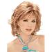 Fleurapance woman ladies supernatural short light gold medium medium medium length bobo head bob - style curly curly curly wave synthetic heat -resistant shoulder length like real hair with pony wigs
