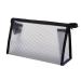IKAAR Cosmetic Bag Transparent Toiletry Bag Small Make-up Bag PVCMake-up Bag with Zipper Waterproof Black