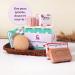 LAMAZUNA - Zero-Waste Box - The Ritual - Poplar wood box: Natural exfoliating pebble + Solid pink cocoa butter + Cold saponified soap Gentle Care - Buy Online on GoSupps.com