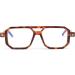 Feizedy Retro 70s 80s Flat Rectangular Glasses | Blue Light Blocking | Unisex B0062 Leopard - Buy Online on GoSupps.com