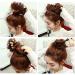 Reddish Brown Updo Ponytail Hair Extension Scrunchie | Curly Wavy Bun Hairpiece for Women - 25g - Buy Online on GoSupps.com