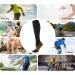 Hycoprot Compression Stockings 15-20 mmHg for Men & Women - 3 Pairs Fitness Flight Running Cycling Support Socks - Black & Yellow L-XL - Buy Online on GoSupps.com