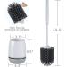 3 Pack Toilet Brush and Holder Set with Silicone Bristles - Gray Bathroom Accessories - Buy Online on GoSupps.com