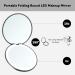 LED Light Travel Makeup Mirror 1X/10X Magnified Dimmable Compact Mirror USB Rechargeable Small Travel Mirror with 12 Led Light Touch Screen Mini Folding Mirror Black Portable Folding Makeup Mirror - Buy Online on GoSupps.com
