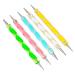 La Tartelette 5 Pieces 2 Way Dotting Pen Tool Nail Art Tip Dot Paint Manicure Kit, Multicolor