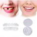 Flipped warm 2 pairs of teeth to put on veneers teeth set at the top and bottom cosmetic veneers teeth lightening dentures provisional dentures fake tea dentation