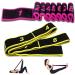 2 Yoga Band Elastic Sports Fitness Band Yoga Stretch Belt with 8 Loops Yellow+Pink