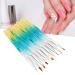 10pcs Nail Art Liner Brush Set - Professional Acrylic Gel Nail Painting & Dotting Tools - Gradient Blue Design - Buy Online on GoSupps.com