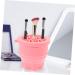 DRESSOOS Makeup Brush Cleaning Bowl Retractable Silicone Scrub Cup Drying Rack Brush Set Clean Silica Gel Makeup Brush Cleaner 9.20X9.20X8.60CM Pink - Buy Online on GoSupps.com