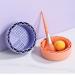 3 in-1 Makeup Brush Cleaner - Silicone Cleaning Mat & Portable Tool (Orange) | Best Brush Cleaning Solution for Home & Travel - Buy Online on GoSupps.com