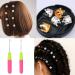 Latch Hook Crochet Needle + 30 Dreadlocks Hair Rings Set for Braiding - Silver & Gold Metal Hair Decoration Accessories - 32PCS - Buy Online on GoSupps.com