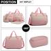 Shop KMRLOFIY 5 Set Baby Diaper Bag - Stylish Travel Handbag with Bottle Holder & Changing Pad | Pink Baby Bags for Moms - Buy Online on GoSupps.com