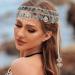 Jovono Boho Turquoise Head Chain Silver Bridal Tassel Headpiece Bead Headbands Festival Star Pendant Hair accessories for Women and Girls - Buy Online on GoSupps.com