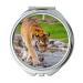 YENDOSTEEN Mirror makeup mirror animal big cat rocks pocket mirror portable mirror
