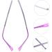 Lurrose Eyeglass Accessories - Replacement Temples & Parts for Myopia & Sunglasses - Purple Metal Leg 14.5x0.7CM - Buy Online on GoSupps.com
