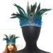 amangul Carnivals Party Headband for MardiGras Festival Holiday Adult Feather Hairband Role Play Stage Headwear(Lake Blue Adult) - Buy Online on GoSupps.com