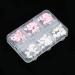 Nail Art Decoration Pink and White Heart Shape Nail Art Accessories Cute 3D Safe for DIY - Buy Online on GoSupps.com