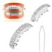 Halloween Festival Teeth Decoration Brackets | Hip Hop Style Silver Grillz Set | Funny Tooth Decor Accessories for Men - Buy Online on GoSupps.com
