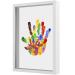 Set with family print souvenir frame and plexiglass plates non-toxic paints gift idea for birth/DIY/crafts