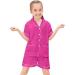 SWOMOG Kids Satin Pyjamas Set | 2 Piece Lounge Set | Short Sleeve Silk Nightwear | 10-11 Years | Rose Red - Buy Online on GoSupps.com