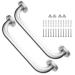 2 Pack 12 Inch Shower Grab Bar, iMomwee Satin Brushed Nickel Stainless Steel Bathroom Grab Bar Handle,Shower Balance Bar, Safety Hand Rail Support, Handicap Elderly Senior Assist Handle (1" Diameter) 12 Inch (Pack of 1) Sa…