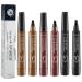 Suake Eyebrow Contouring Pen SUAKE Eyebrow Pen Waterproof Suake Eyebrow Pencil 4-Tip Micro-Fork Long Lasting Smudge Proof Liquid Eye Brow Pencils (3PCS-B)