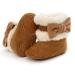 RVROVIC Baby Boys Girls Plush Winter Snow Boots Bowknot Anti Slip Warm Fleece Infant Boots Toddler Prewalkers 6-12 Months 1 Brown