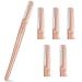 Findigit eyebrow razor dermaplaning tool with 6 refill blades peach foot removal facial razor for women facial hairierers help with peeling (gold)