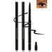 Black Gel Eyeliner for Older Women Waterproof Smudge-Proof Retractable Eyeliner Pencil Long Lasting 24H Matte Cream Eyeliner Waterline with Sharpener Eye Liner for Mature Women Sensitive Eyes-2Pcs 01# Black