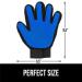 Gorilla Grip Pet Grooming Gloves - Deshedding Brush for Dogs and Cats - Reduce Shedding with Gentle Massage - Five Finger Design with Soft Silicone Tips - Remove Long or Short Hair - Blue - Buy Online on GoSupps.com