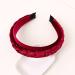 SARTS Braided Velvet Headband Stylish Chunky Fashionable Hairband for Women 4.5CM Wide Braid Hair Band Winter Velvet Crown Thick Velvet Head Band for Girls (burgandy)