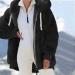 Buy Hanxiulin Women's Fleece Jacket - Warm Hooded Plush Bomber Coat for Winter - Stylish & Cuddly Black Parka - Buy Online on GoSupps.com