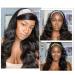 Fugady Glueless Body Wave Headband Wig - Synthetic Long Wavy Dark Brown Headband Wig for Black Women - Buy Online on GoSupps.com