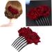 Beatifufu 1pc Floral Hair Comb Wedding Hair Accessories for Women Highlighting Colorful Flower Headband Bridal Hair Clip Barrettes for Women Flower Hair Women Hair Accessories Rose Hair Comb - Buy Online on GoSupps.com