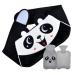 Heat bottle with soft waist cover idomismr 3 in 1 portable PVC panda hot water bottle hot water bag warm hot water bottle heat bottle hand warmer for children and adults pain relief panda pattern