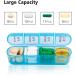 Betife Weekly Pill Box Organizer - 7 Day 4 Compartments Tablet Box - Olive Green - Buy Online on GoSupps.com