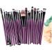 Angoily 20pc Makeup Purple Kit Make-up Tube Shadow Black Eye Toiletry Brush Tool Cosmetic Making Rod - Buy Online on GoSupps.com