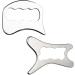 Premium Stainless Steel Gua Sha Tool for Muscle Relief - 3x4 Body Scraper for Back Legs Arms Neck & Shoulders - Silver - Buy Online on GoSupps.com