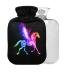Fire Horse Hot Water Bottle with Cover 2L Large Hot Water Bag for Pain Relief Bed Hand and Feet