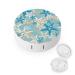 Ocean Starfish Round Case For Contact Lens Kit Storage Box with Mirror Printed