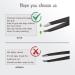 Geeker Black Stainless Steel Chip Tweezers for Eyebrows Beard & Splinters - Precision Hair Removal Tool - Buy Online on GoSupps.com