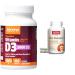 Jarrow Formulas Vitamin D3 125 mcg 100 Softgels & Zinc Balance 15 mg 100 Veggie Caps - Bone Immune & Calcium Metabolism Support