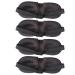 Healifty Sleeping Eye Mask 4pcs Eye Cover for Women Men 3D Contoured Cup Sleeping Blindfold with Elastic Strap Concave Molded Night Eye Patch Block Out Light Black Sleeping Mask