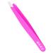 1Pcs Professional Slanted Tweezer for Facial Hair Women & Men Stainless Steel Precision Tweezers for Ingrown Hair Tweezers (1 Piece Pink)