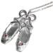 Oralgos Fashionable Ballet Shoe Trailer Necklace for Women - Trendy Dance Choker Wedding & Party Jewelry Silver Birthday Gift Accessory - Buy Online on GoSupps.com